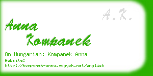 anna kompanek business card